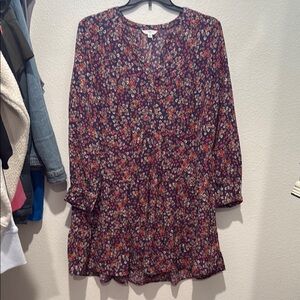 Floral Blouse with Red and Pink Accents